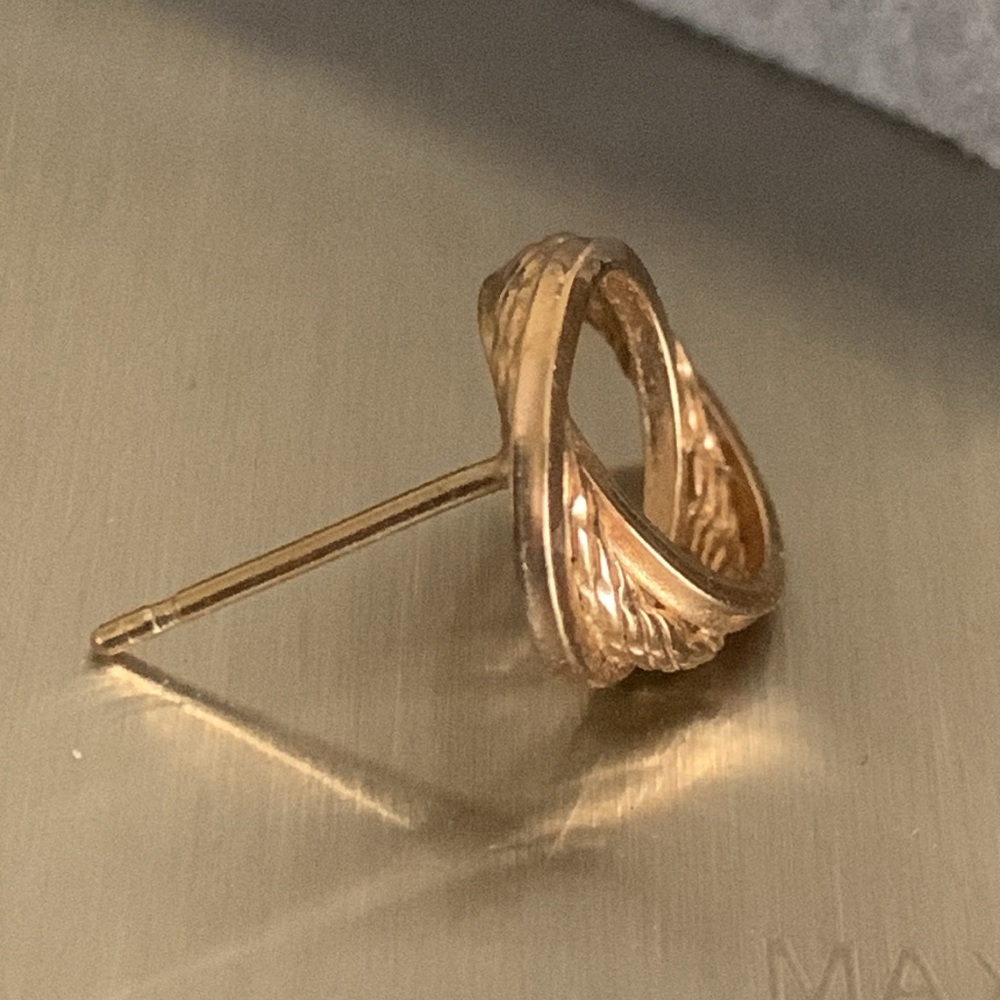 Elegant Gold vintage 14 kt singular earring 53 - Picture 5 of 10